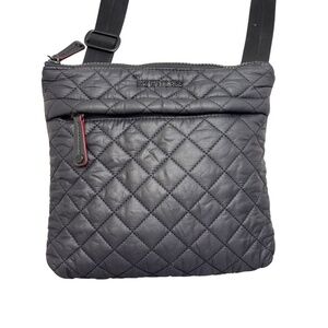 MZ Wallace black or blue quilted nylon crossbody messenger purse bag beautiful